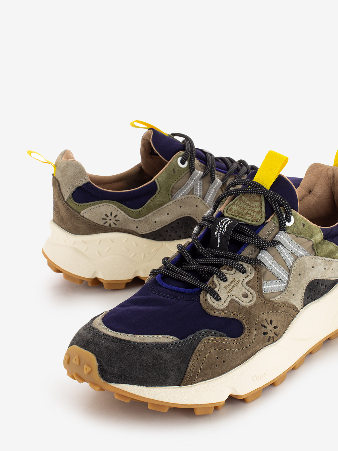 Yamano 3 man suede nylon grey / blue