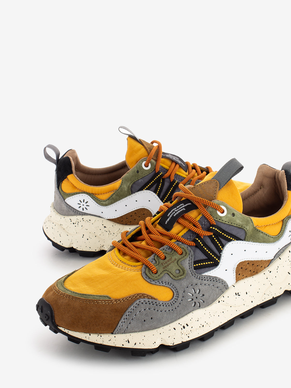 Yamano 3 man suede nylon warm brown / mustard