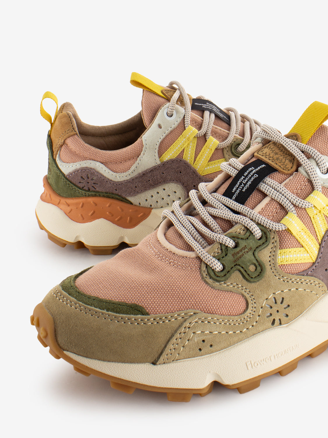 Yamano 3 suede canvas light brown / rose