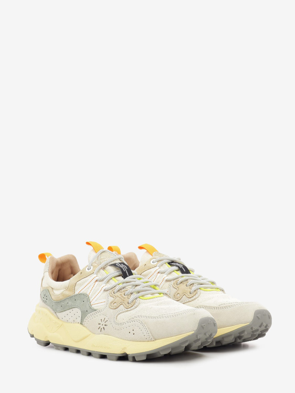 Yamano 3 suede e canvas off white / sage