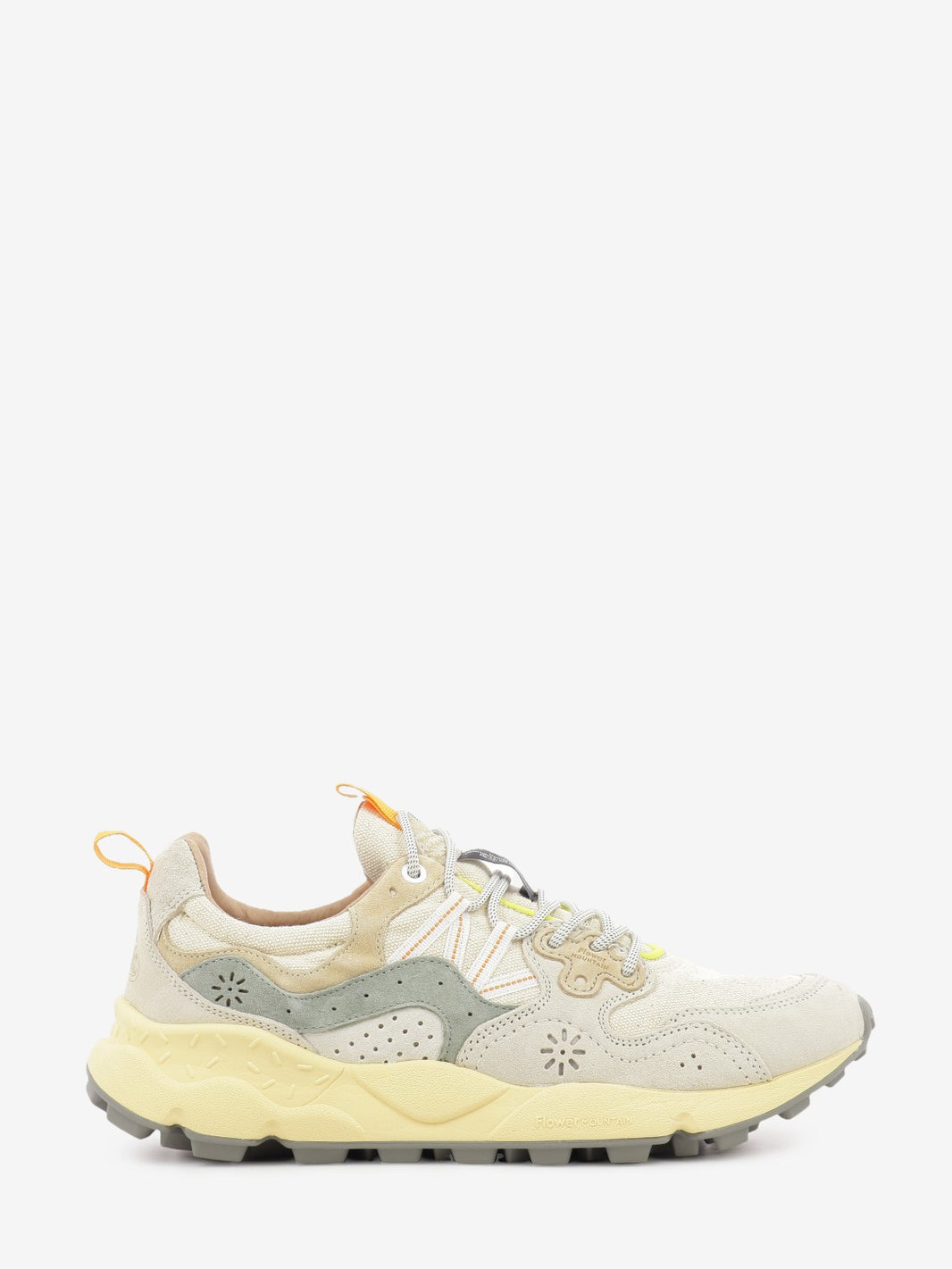 Yamano 3 suede e canvas off white / sage