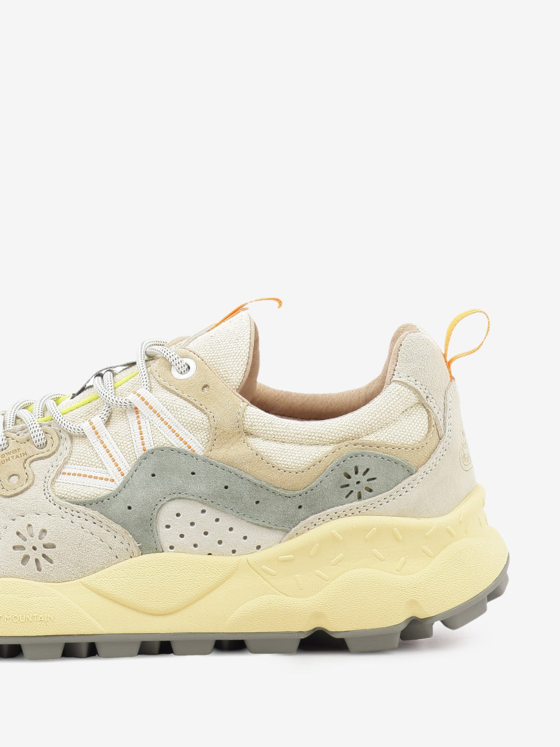 Yamano 3 suede e canvas off white / sage