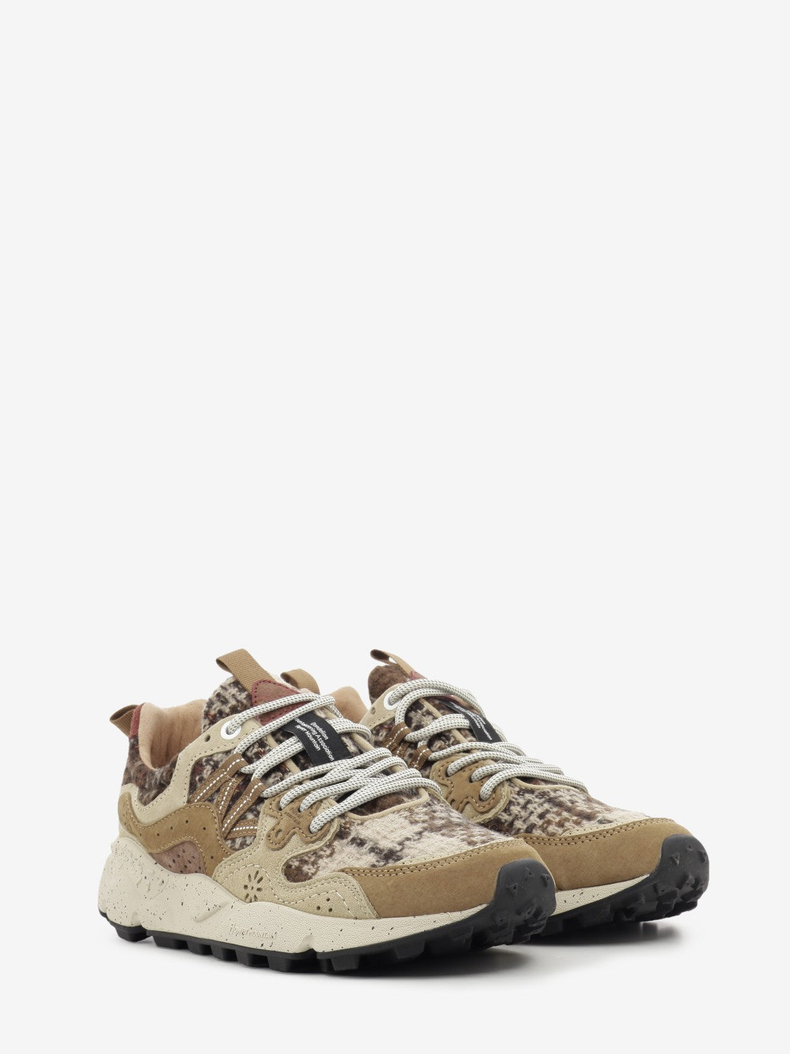 Yamano 3 suede / fabric check brown