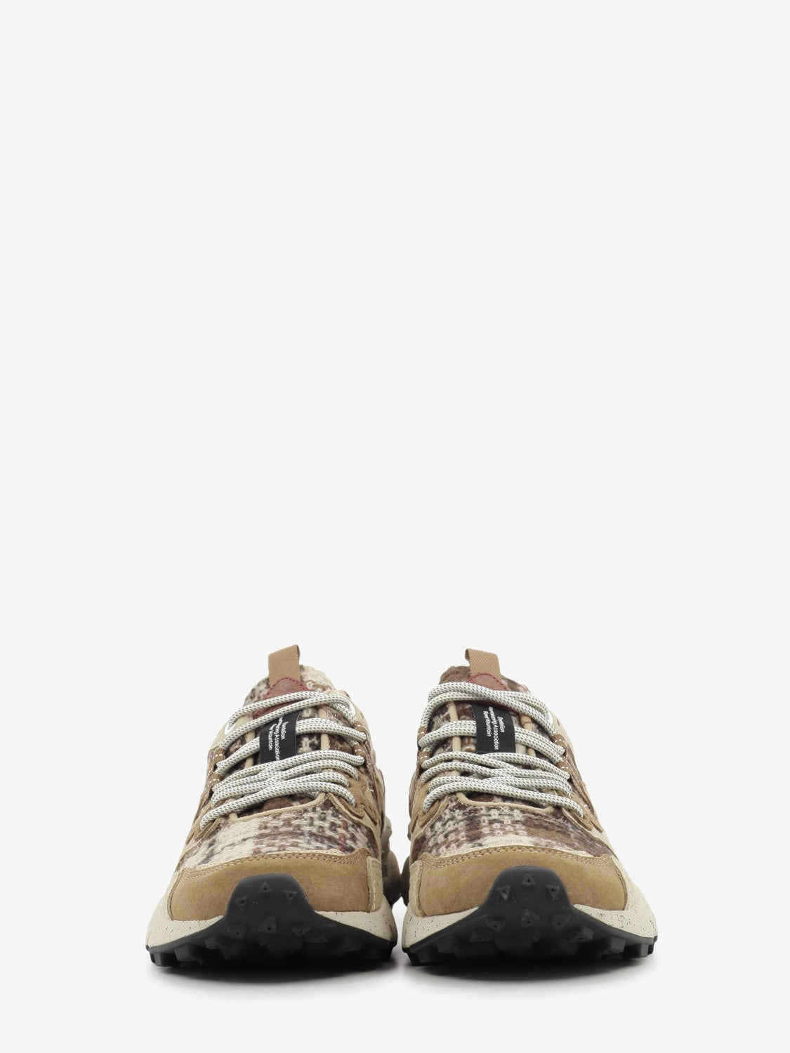 Yamano 3 suede / fabric check brown