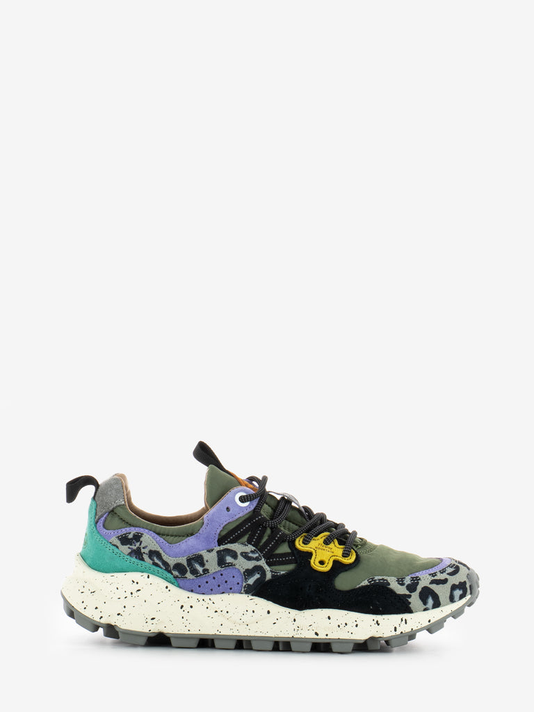 FLOWER MOUNTAIN - Yamano 3 suede nylon animalier / green