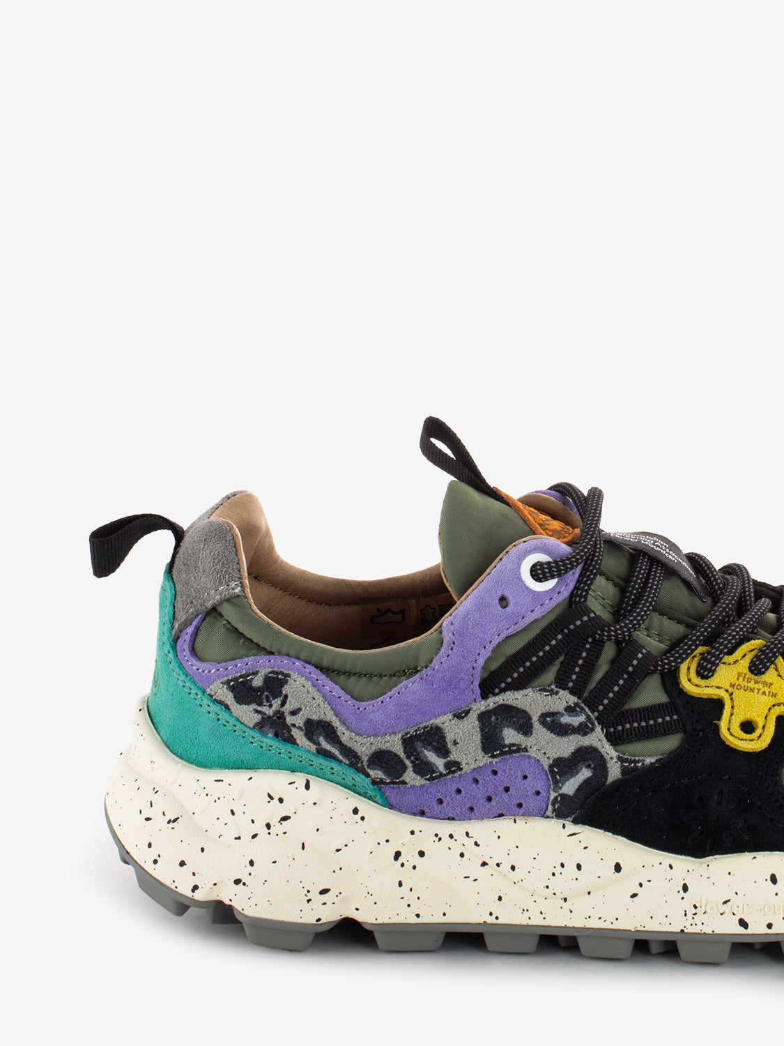 Yamano 3 suede nylon animalier / green