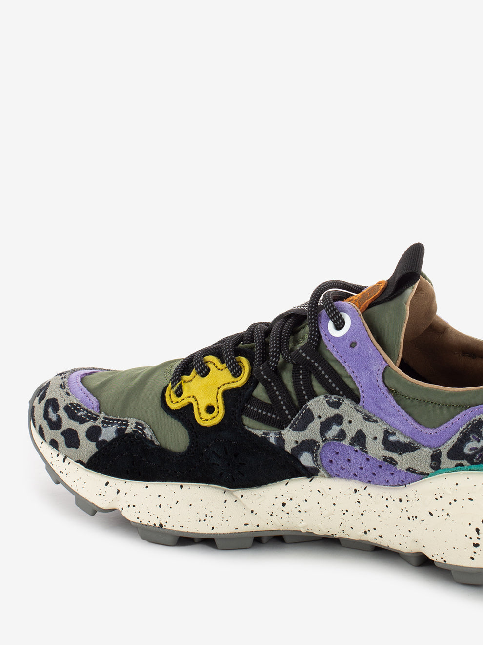 Yamano 3 suede nylon animalier / green