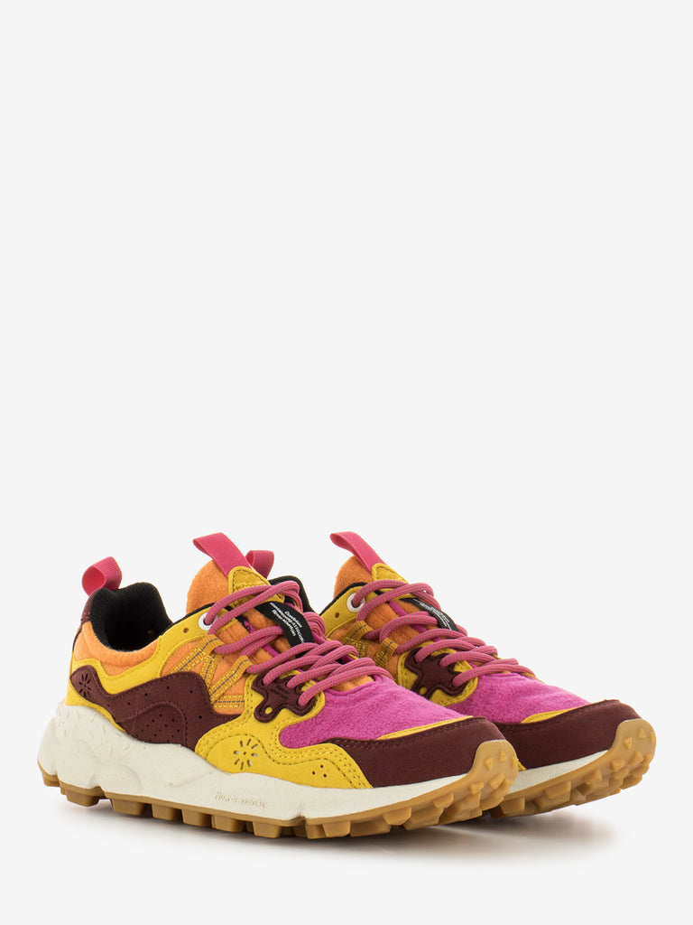 FLOWER MOUNTAIN - Yamano 3 Uni Eco Suede Eco Fleece fuchsia / orange