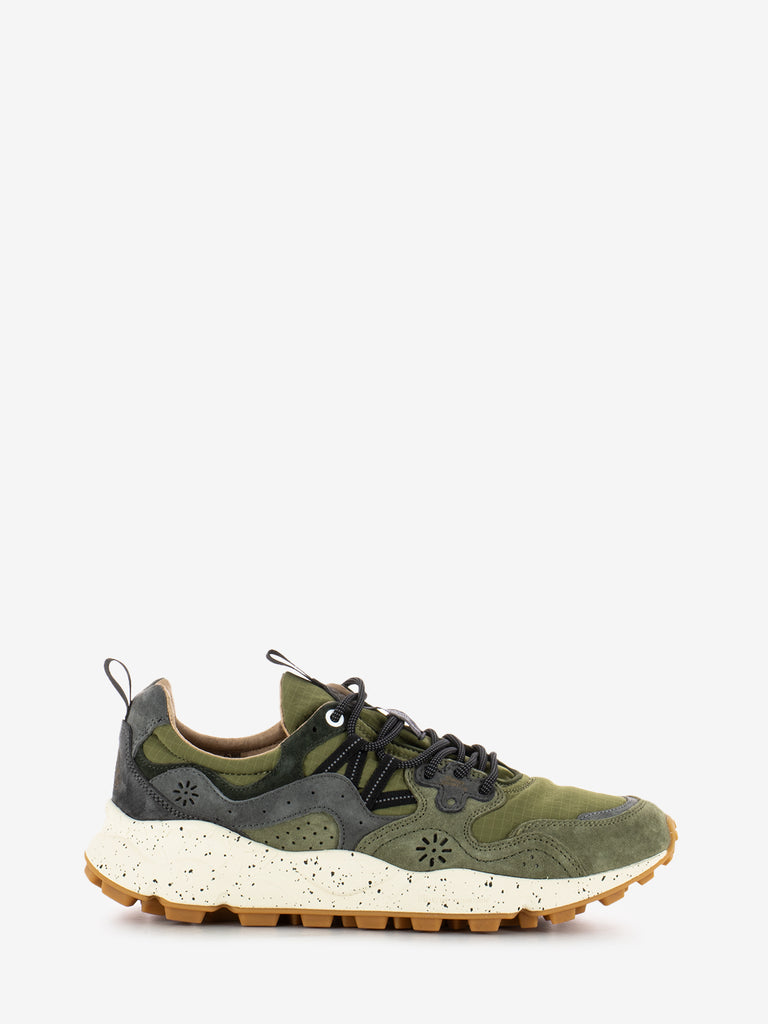 FLOWER MOUNTAIN - Yamano 3 Uni suede e nylon checked militare grey