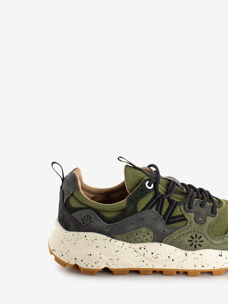 FLOWER MOUNTAIN - Yamano 3 Uni suede e nylon checked militare grey