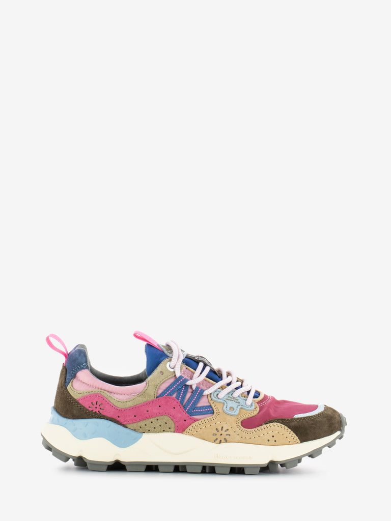 FLOWER MOUNTAIN - Yamano 3 W suede nylon pink / multicolor
