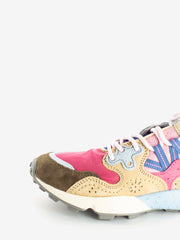 FLOWER MOUNTAIN - Yamano 3 W suede nylon pink / multicolor