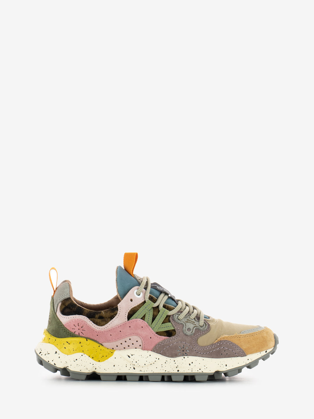 Yamano 3 woman suede e nylon light mustard / grey / cipria