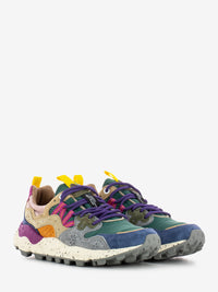 Yamano 3 woman suede and nylon petrol / stone / beige