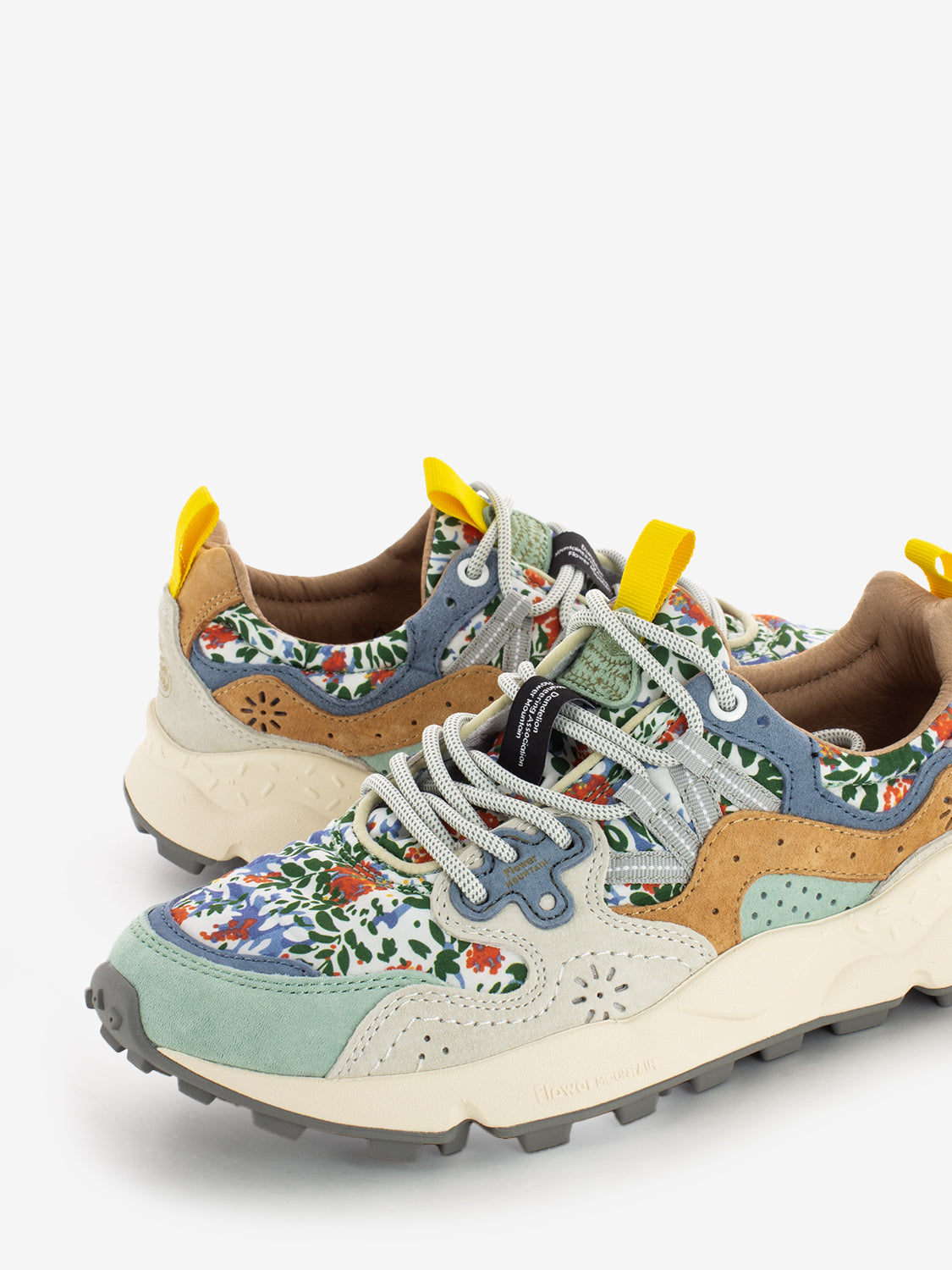 Yamano 3 woman suede print cotton spring flowers