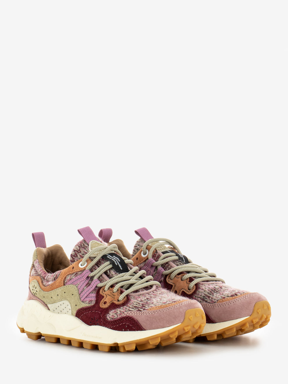 Yamano 3 woman suede woolen knitting cipria / brown