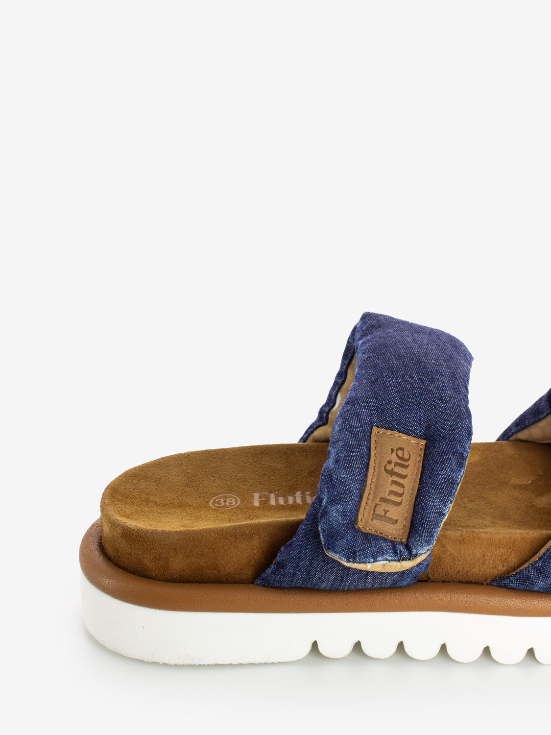 Denim line jeans slippers dark blue