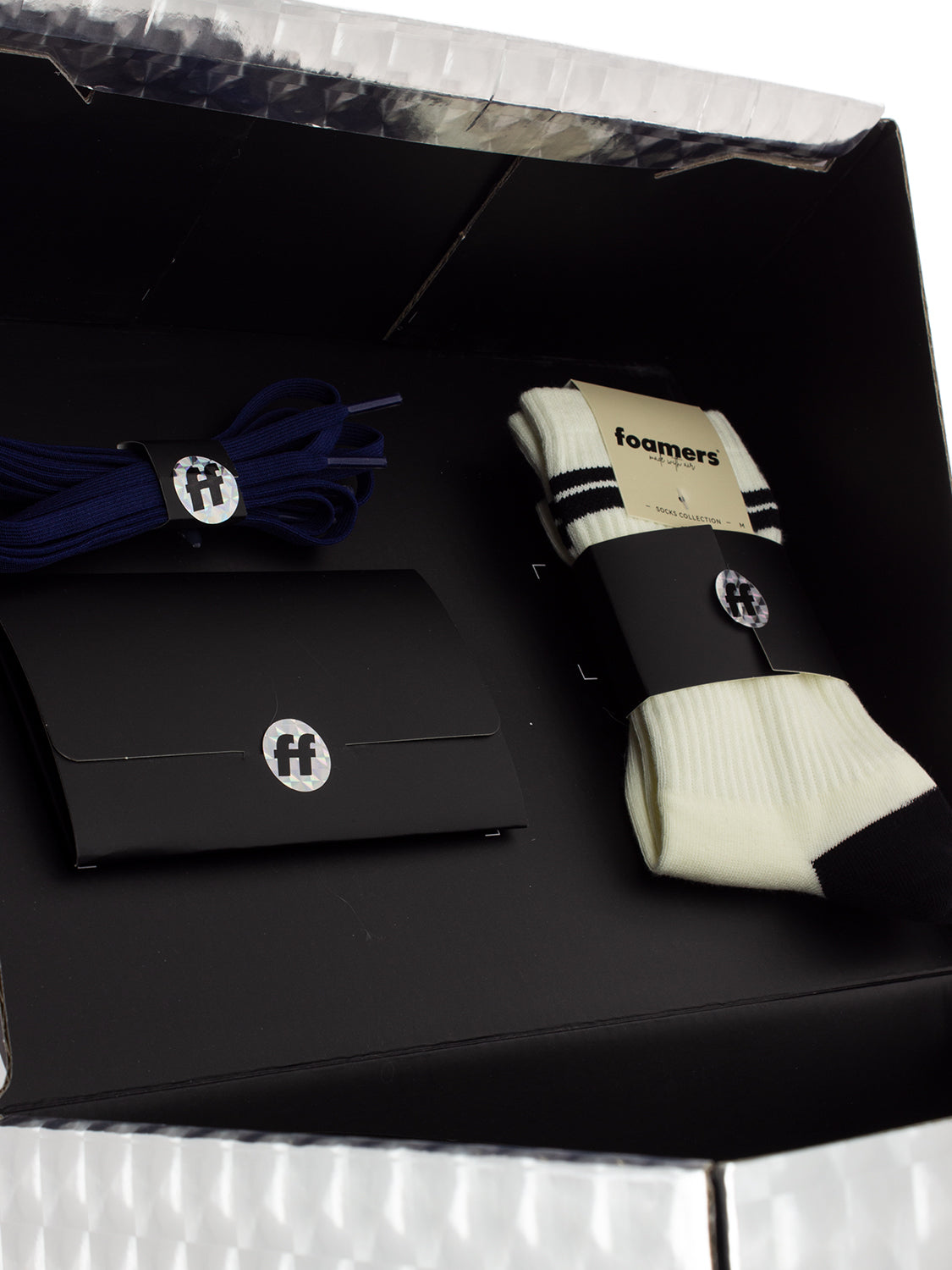 Sneakers in gomma EVA white / navy / black