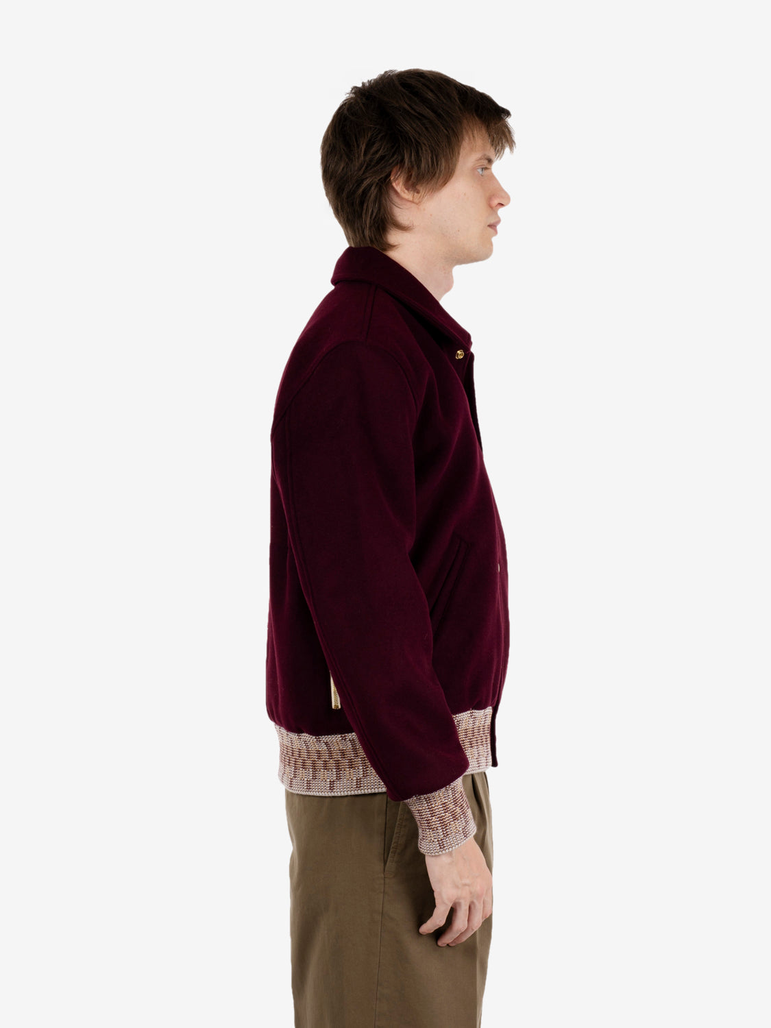 Cambridge bomber in lana burgundy