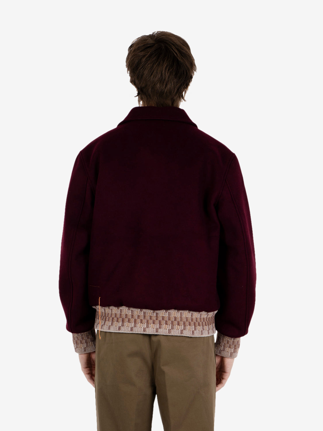 Cambridge bomber in lana burgundy
