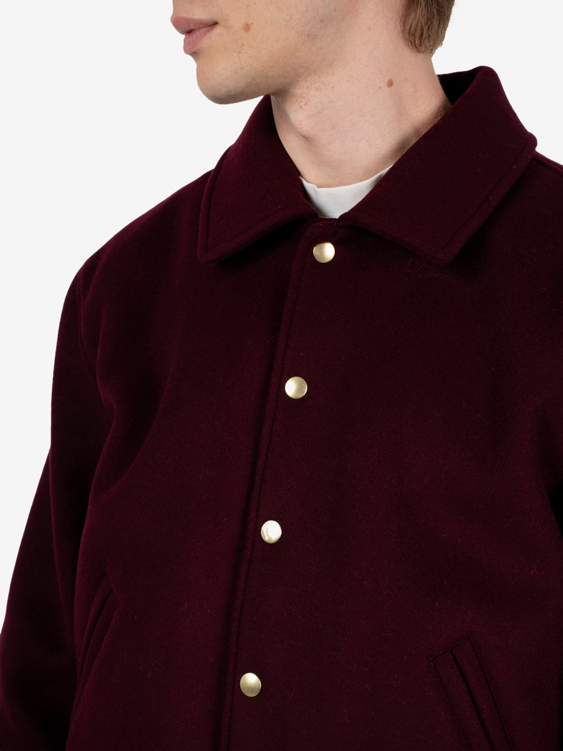 Cambridge bomber in lana burgundy
