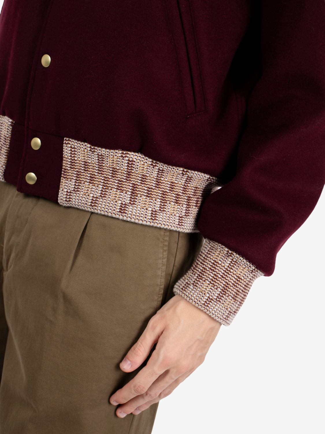 Cambridge bomber in lana burgundy