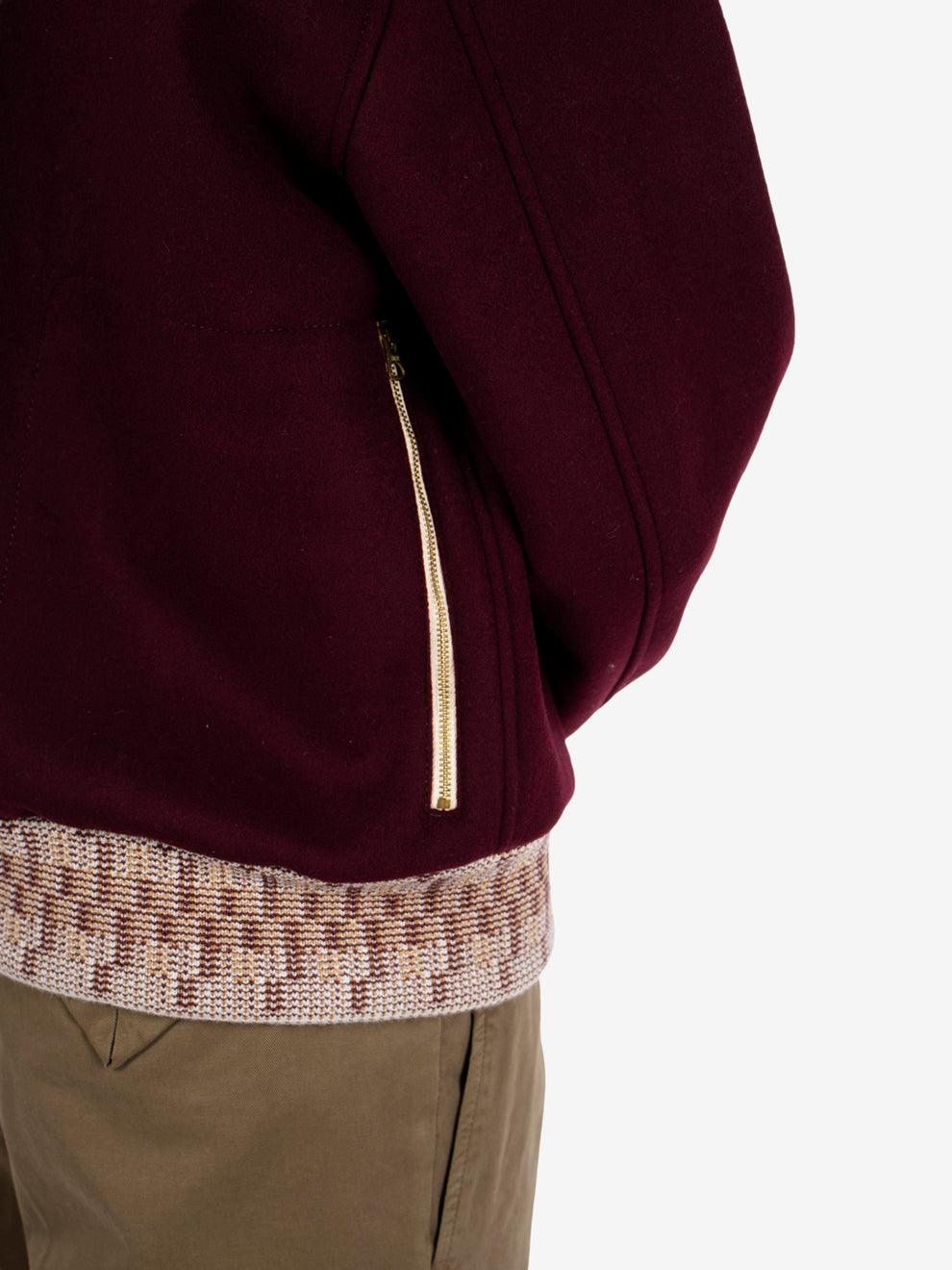 Cambridge bomber in lana burgundy