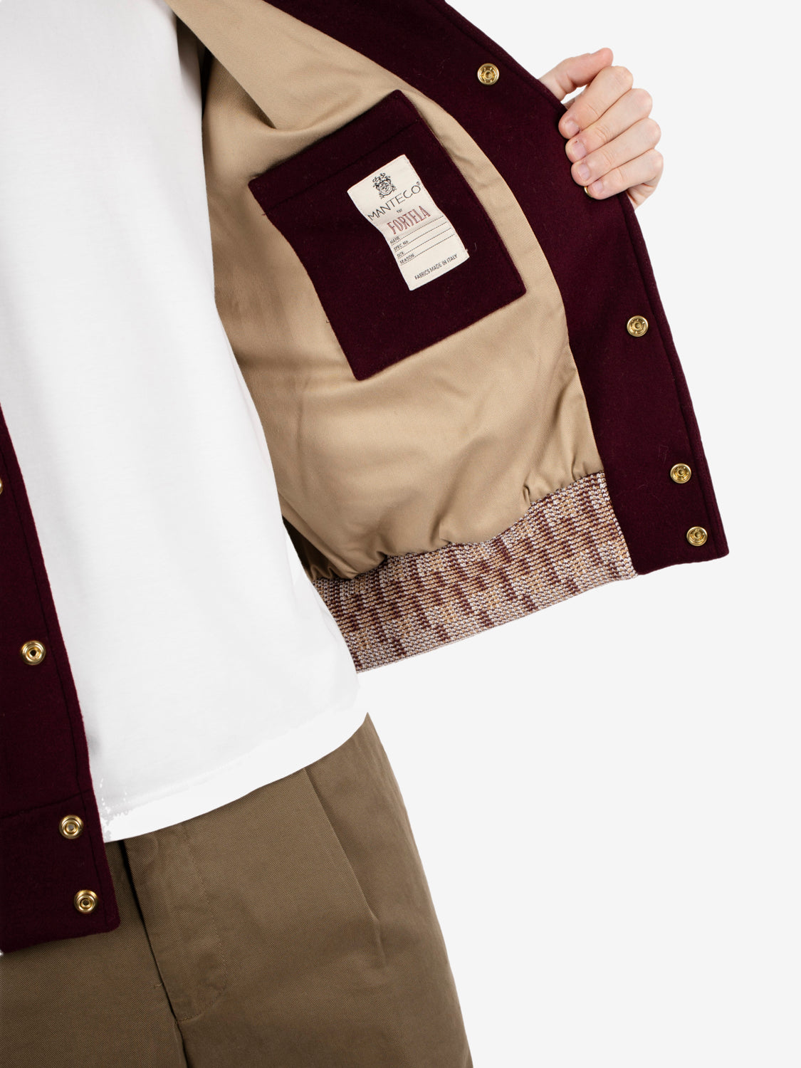 Cambridge bomber in lana burgundy