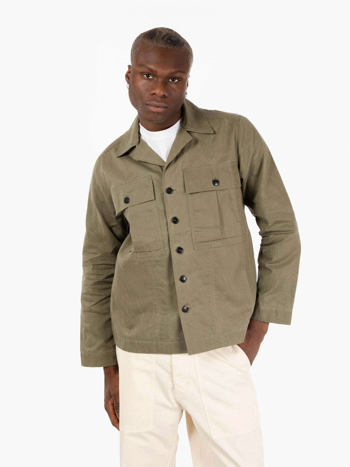Cotton over shirt Solomon sage