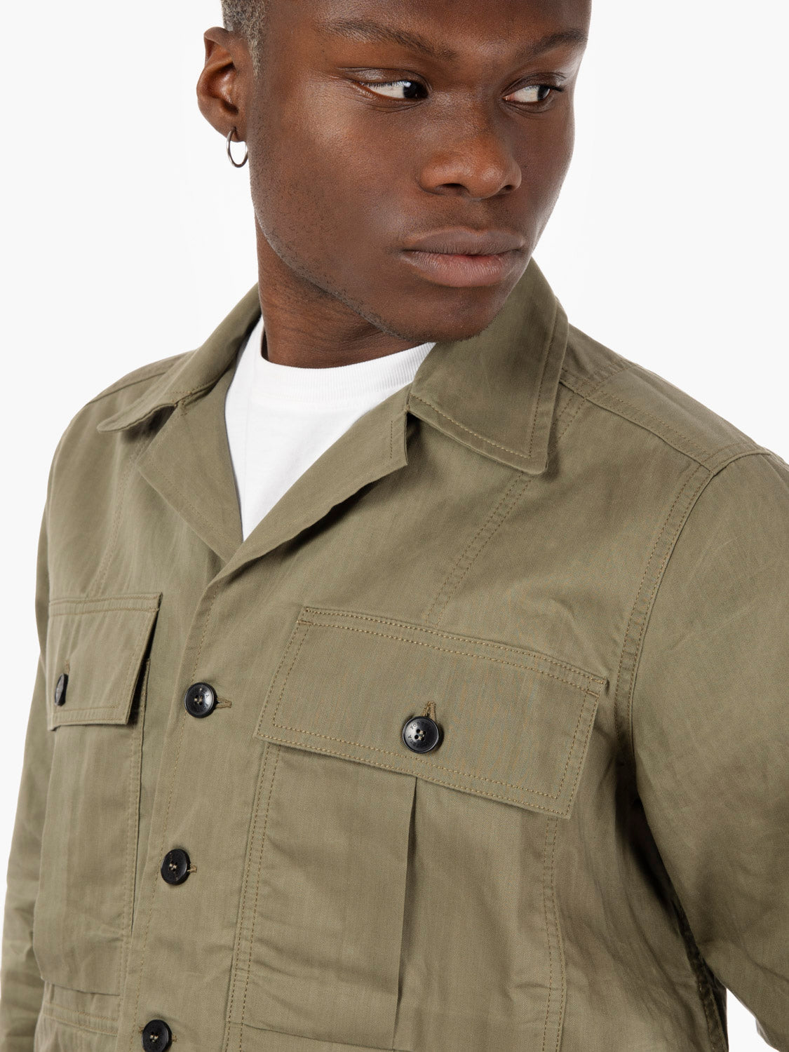 Cotton over shirt Solomon sage