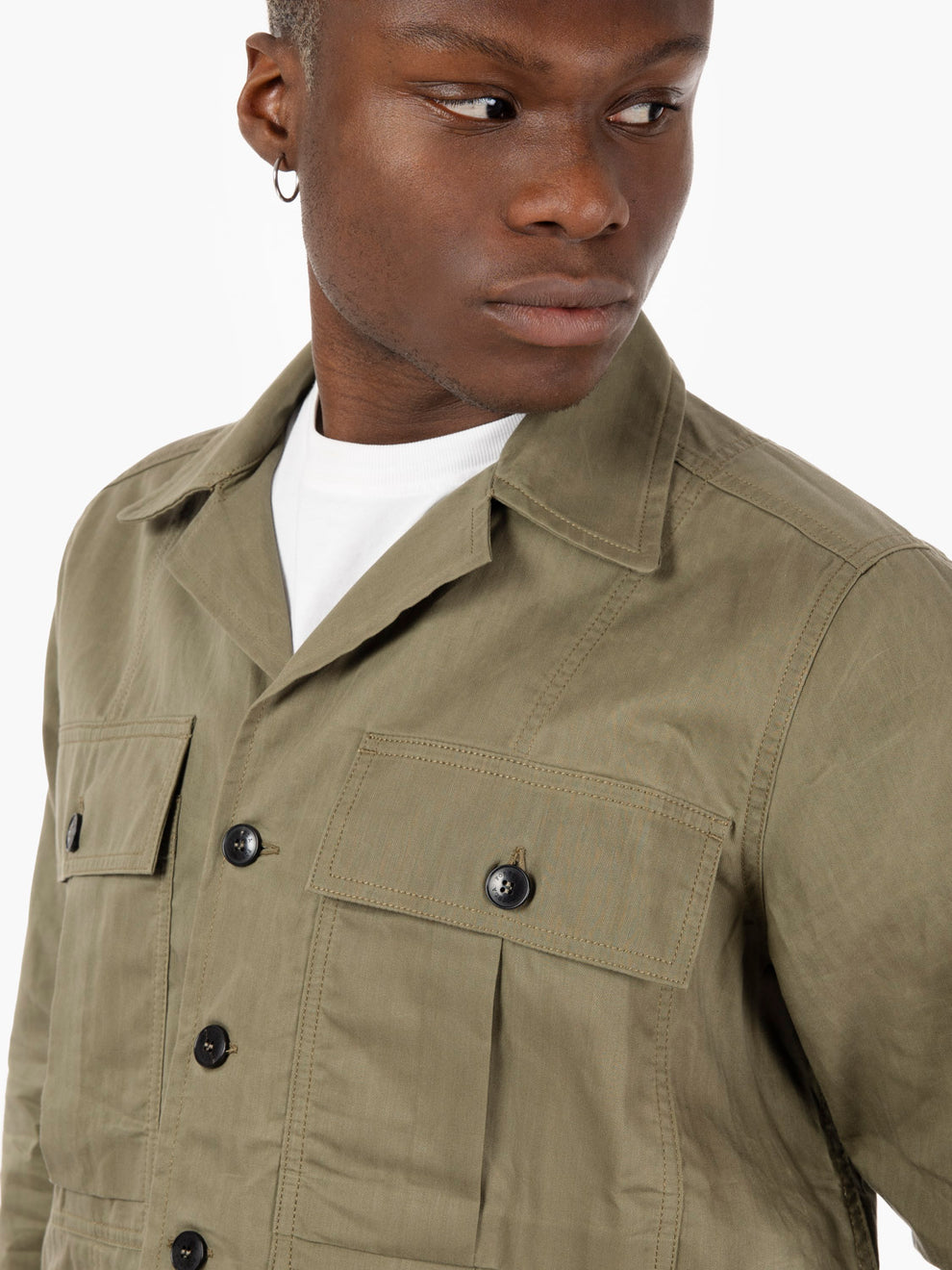 Cotton over shirt Solomon sage