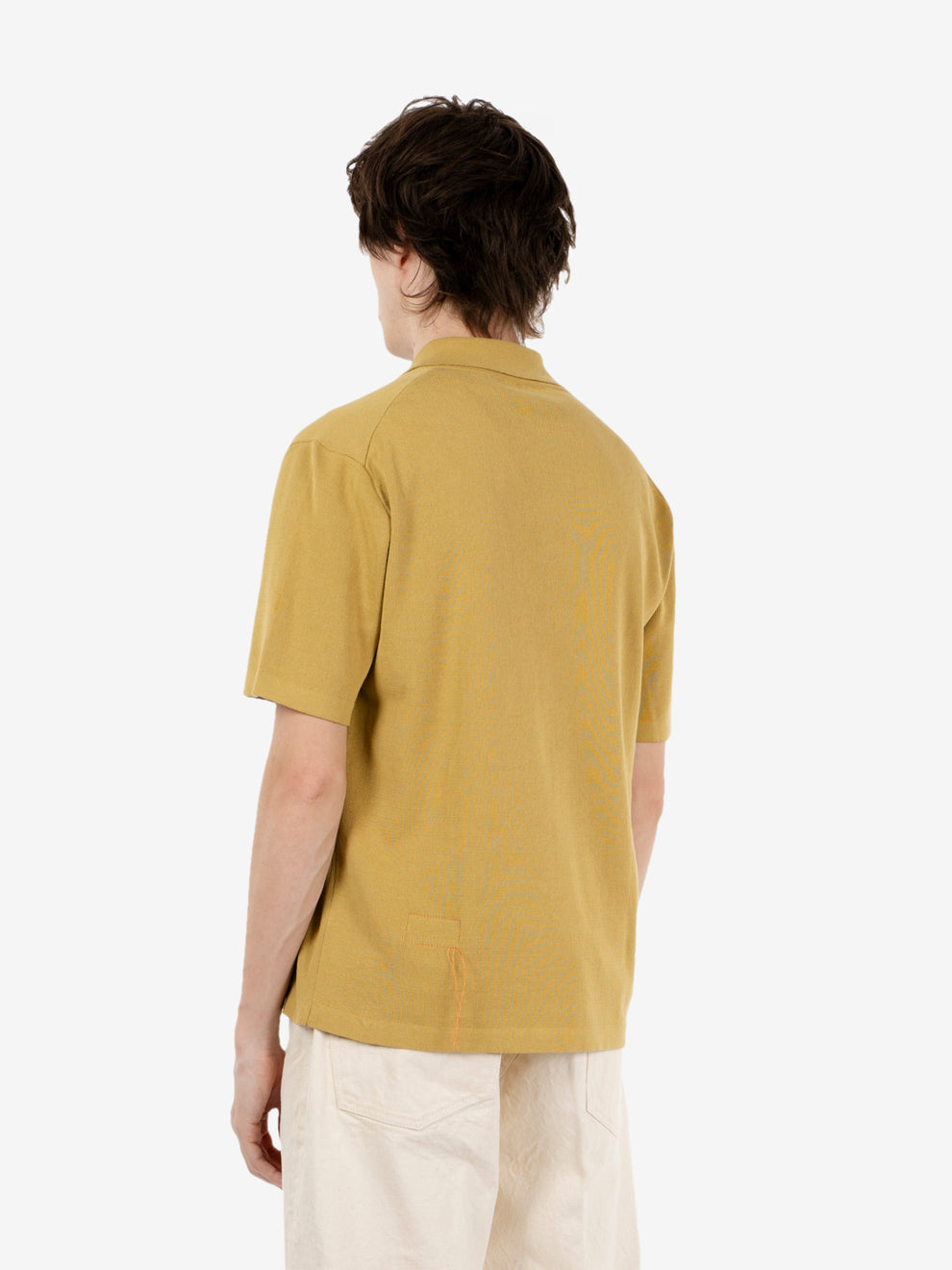 Cotton polo Adrien mustard