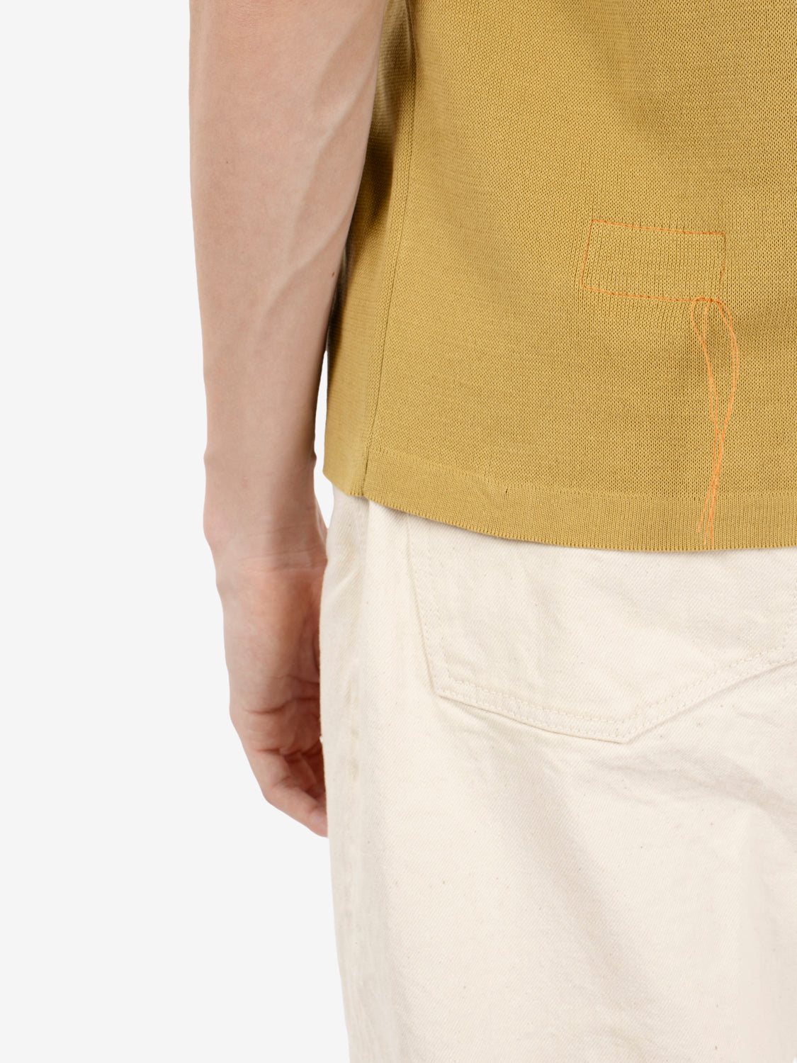 Cotton polo Adrien mustard