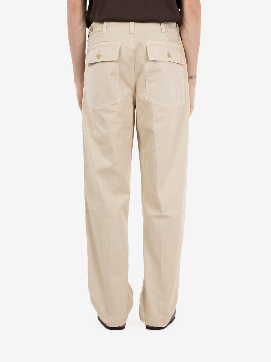 Fatigue trousers off white