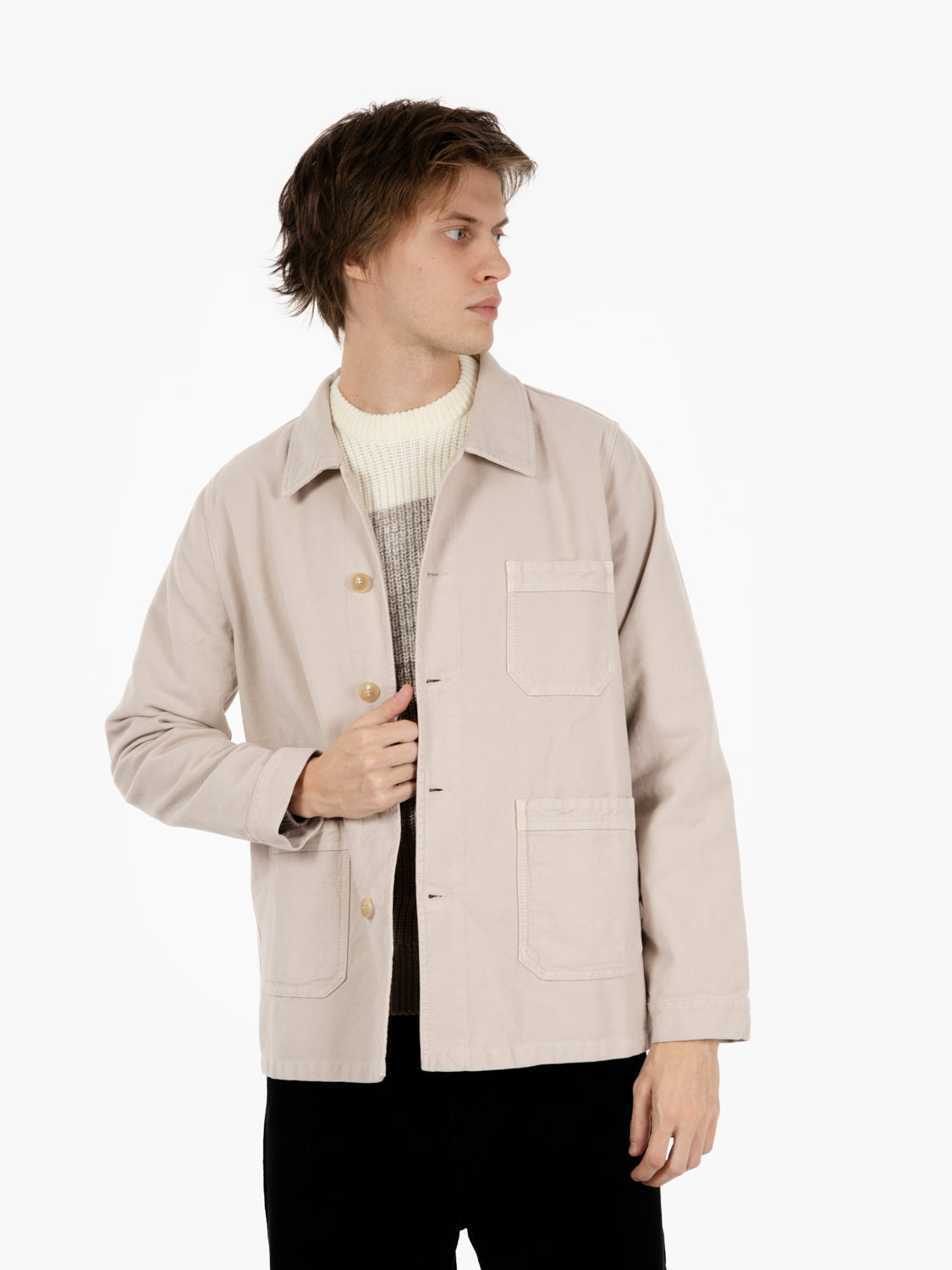 Fergus Workjacket In Moleskin vanilla