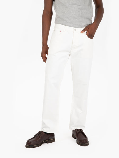 Five pockets denim pants white