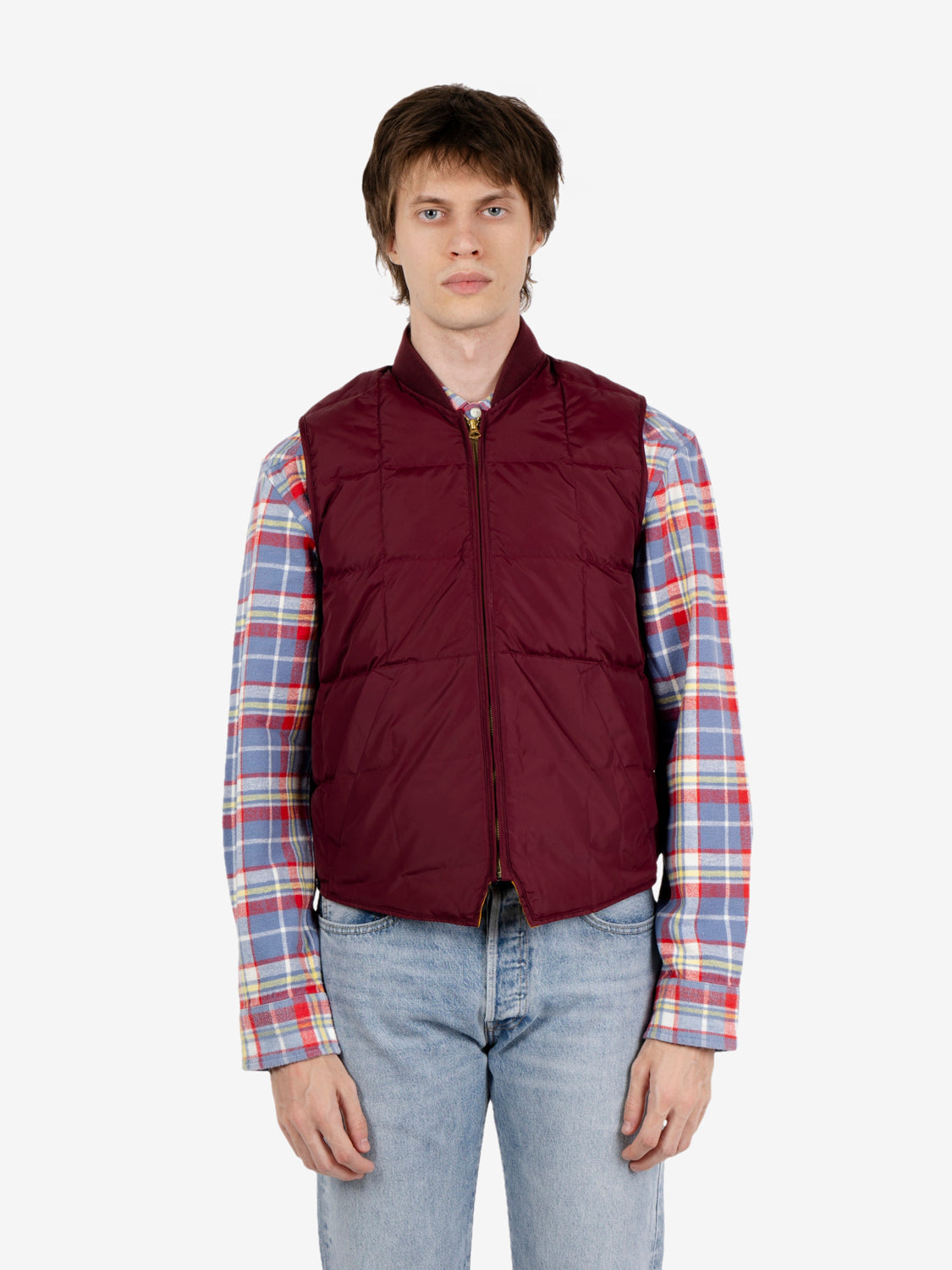 Gilet trapuntato burgundy