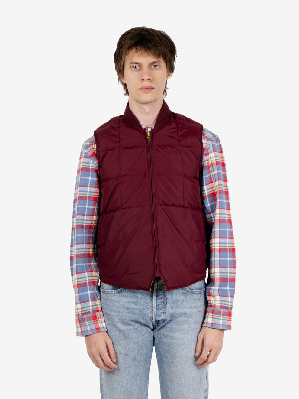 Gilet trapuntato burgundy