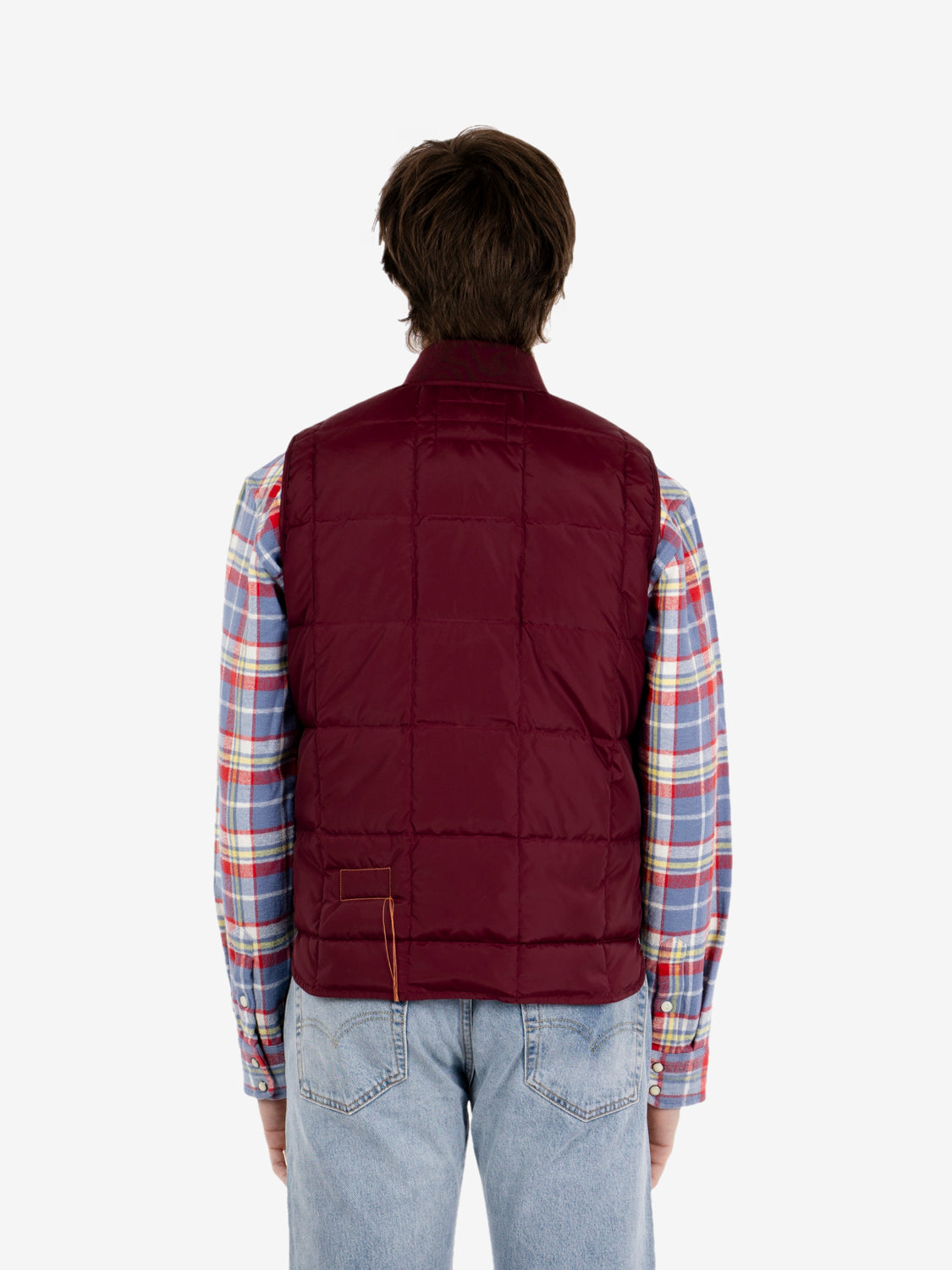 Gilet trapuntato burgundy