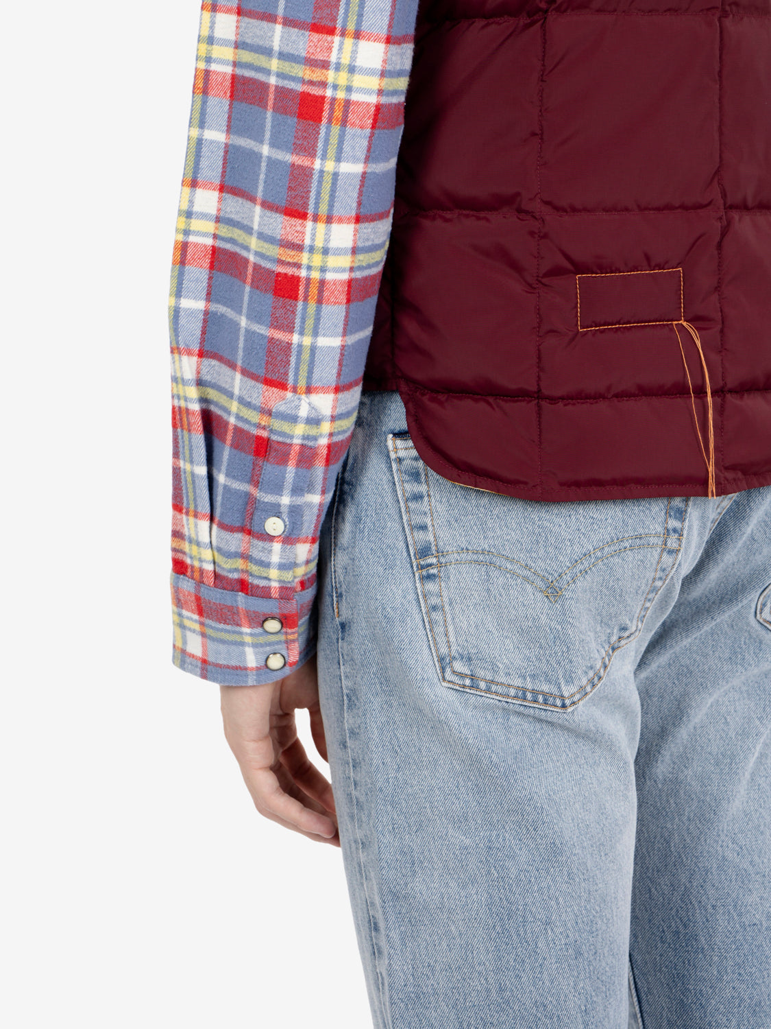 Gilet trapuntato burgundy