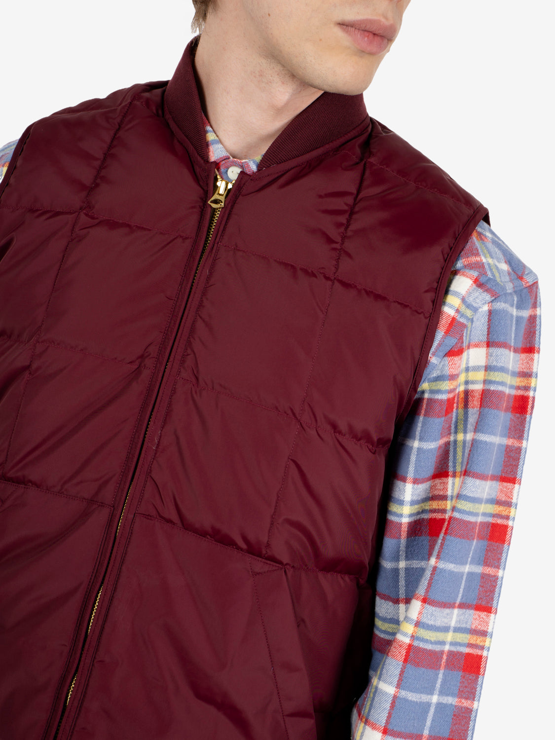Gilet trapuntato burgundy