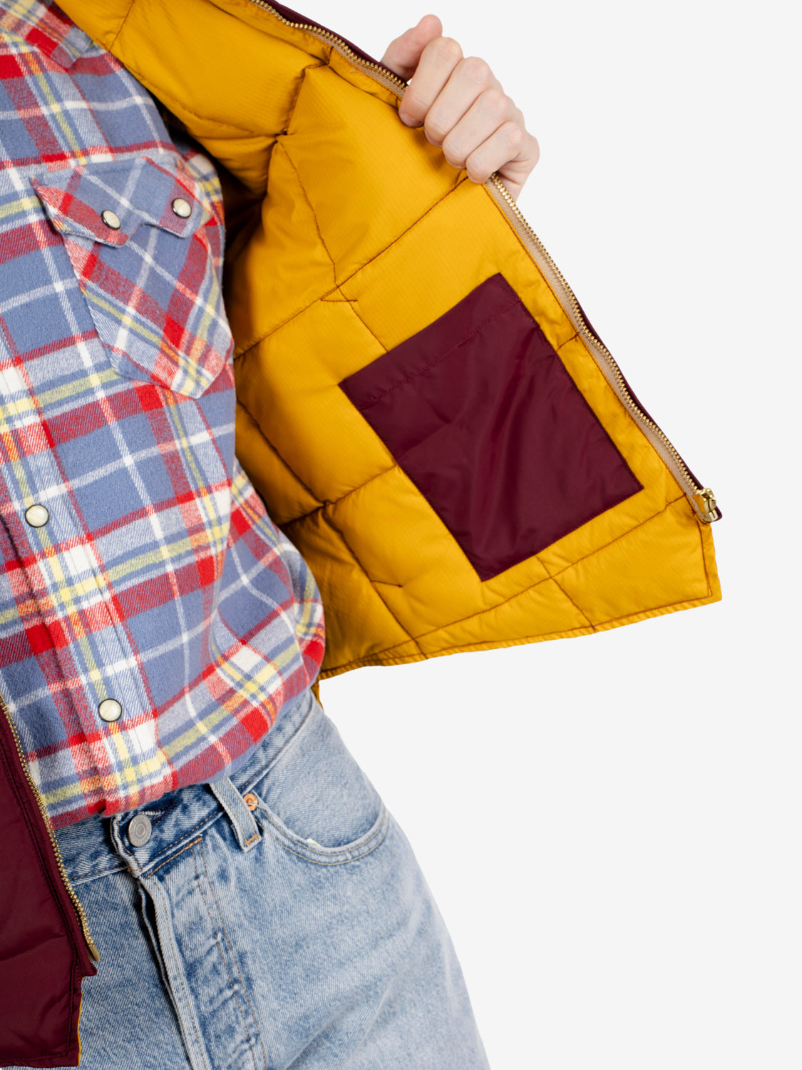 Gilet trapuntato burgundy