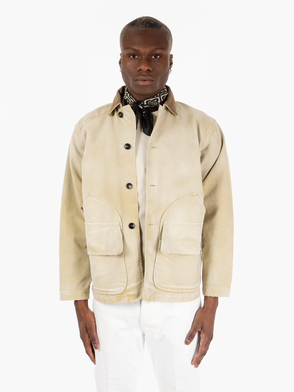 Beige hunting jacket