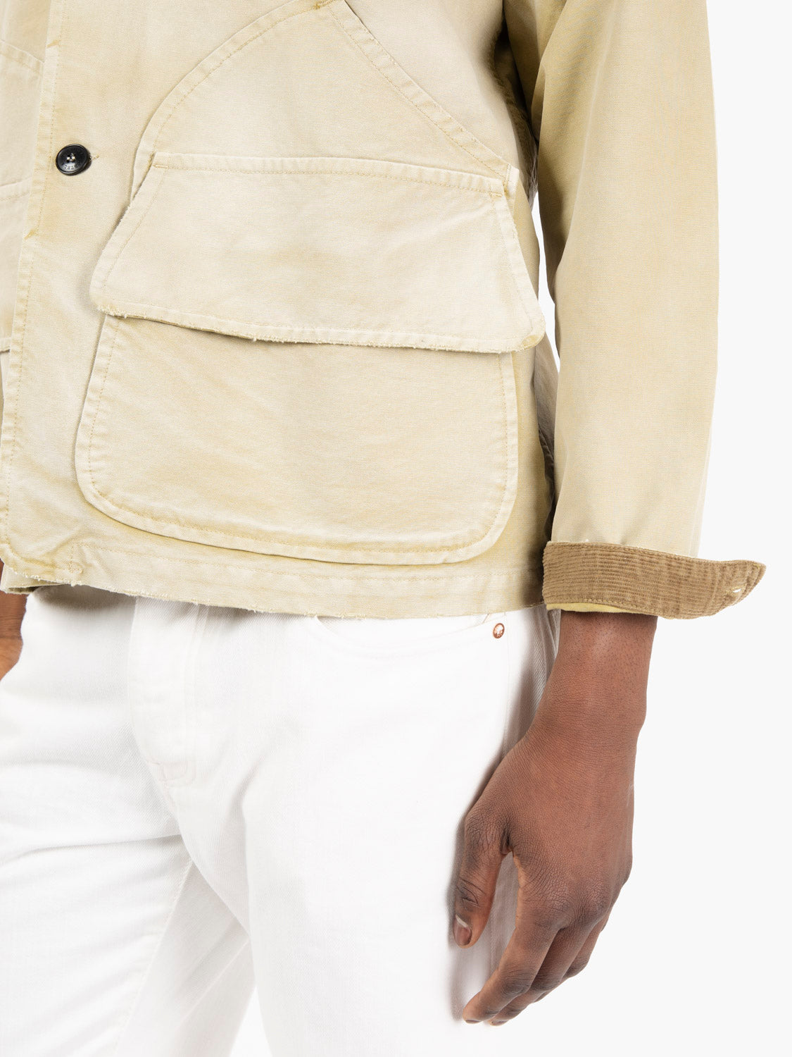 Beige hunting jacket