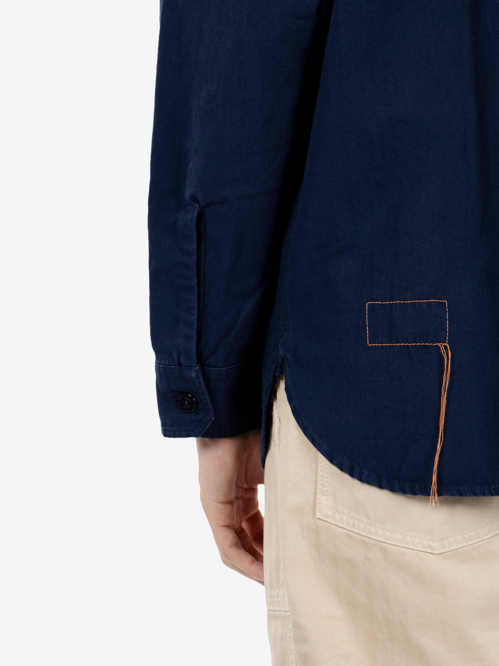 Manteco cotton overshirt blu