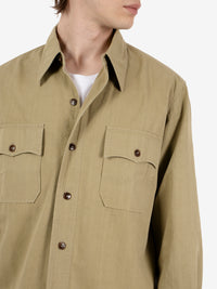 Manteco cotton overshirt green