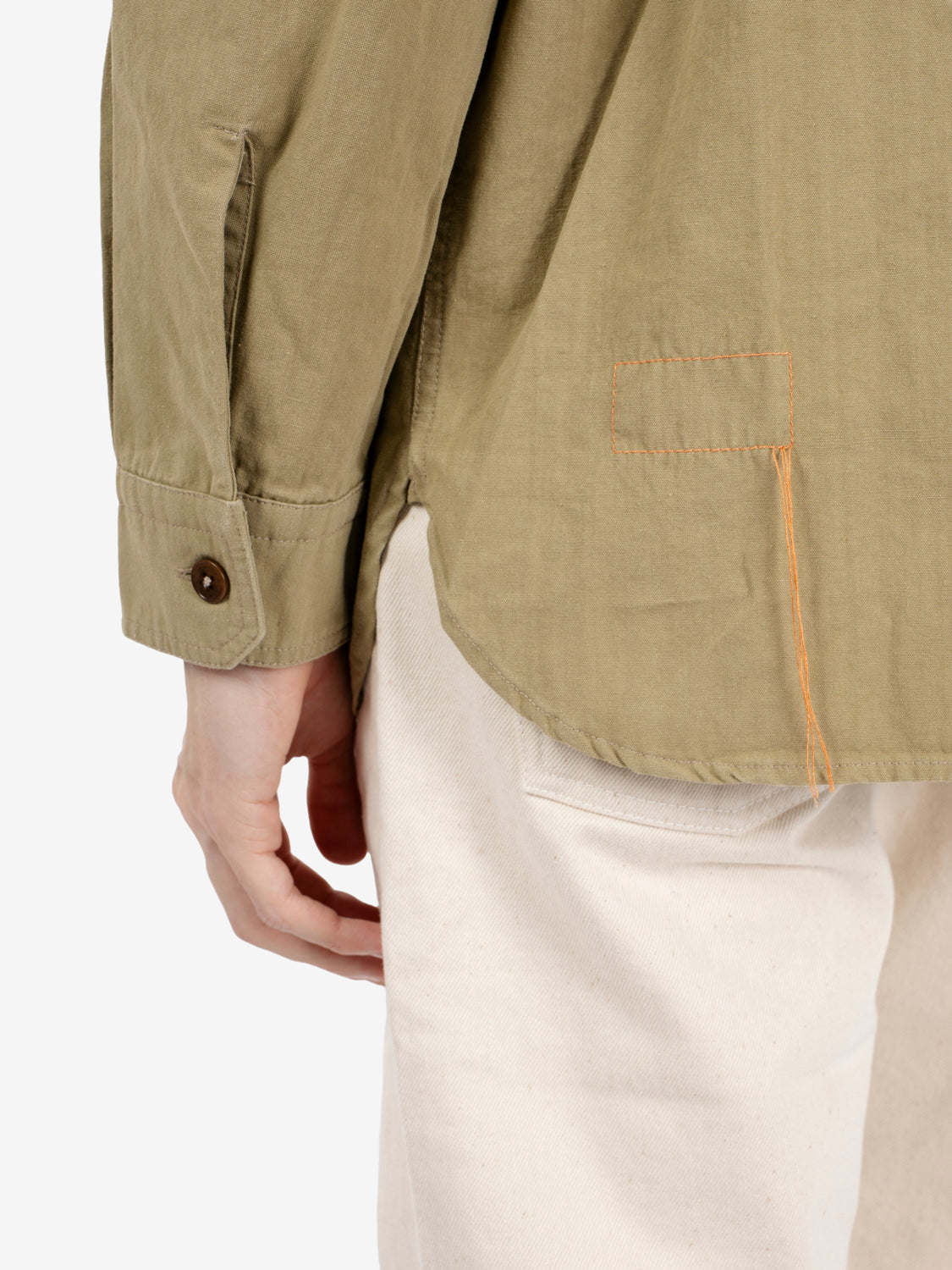 Manteco cotton overshirt green