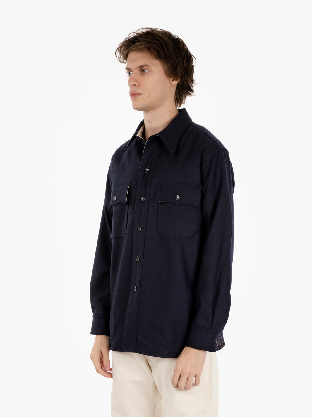 Overshirt Cpo2.0 in lana blu
