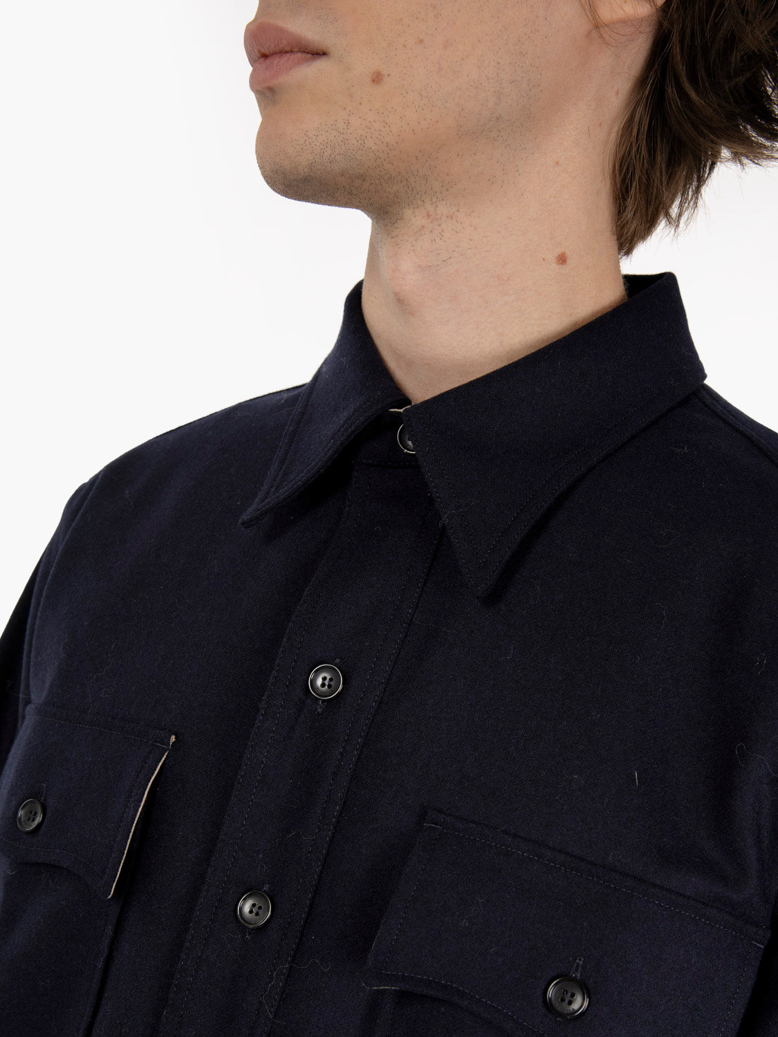 Overshirt Cpo2.0 in lana blu