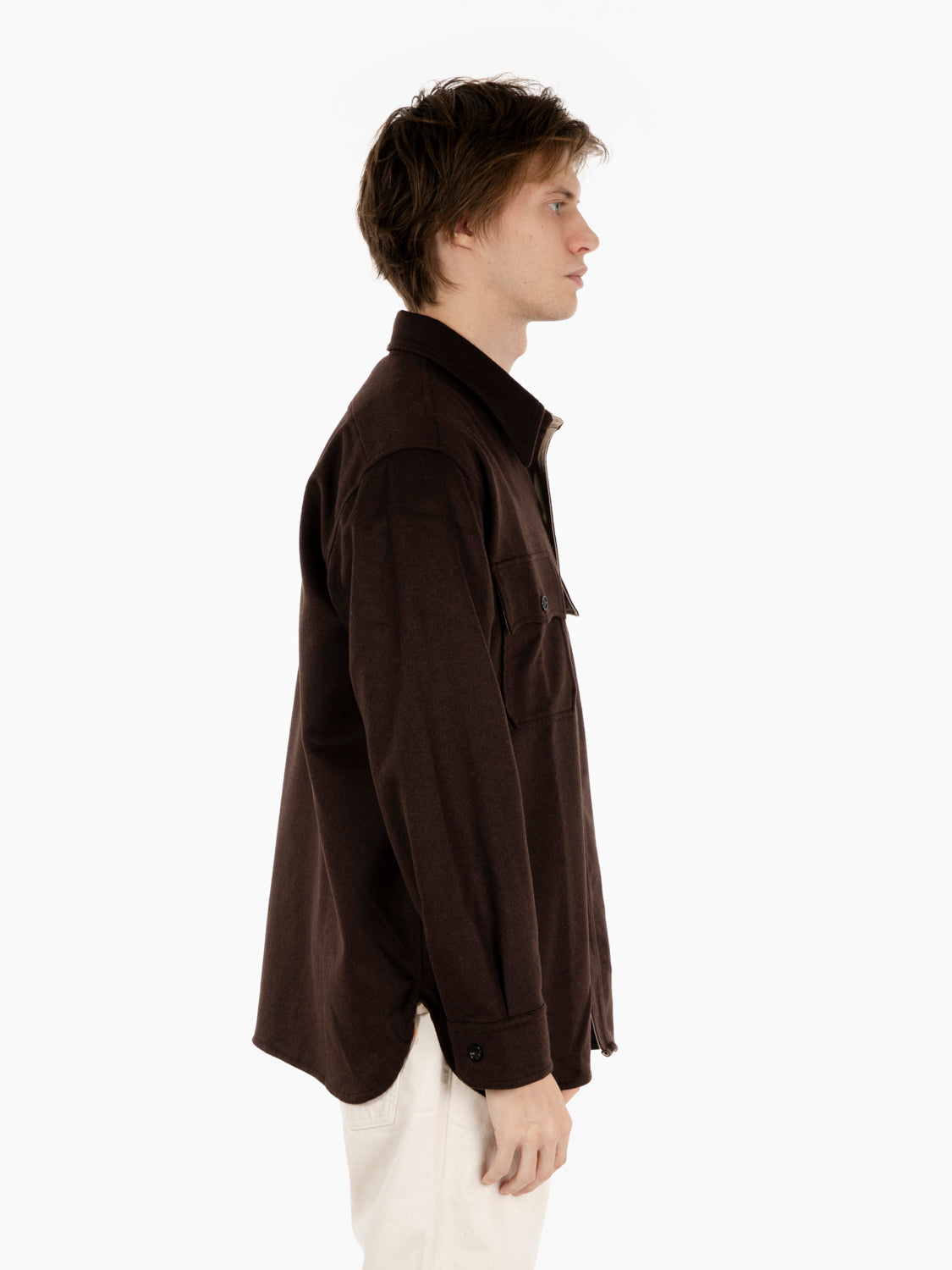 Overshirt Cpo2.0 in lana marrone